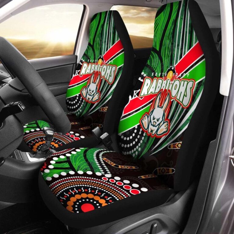 National Rugby League store - Loyal fans of South Sydney Rabbitohs's Set 2 Car Seat Cover:vintage National Rugby League suit,uniform,apparel,shirts,merch,hoodie,jackets,shorts,sweatshirt,outfits,clothes