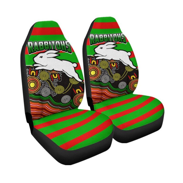 National Rugby League store - Loyal fans of South Sydney Rabbitohs's Set 2 Car Seat Cover:vintage National Rugby League suit,uniform,apparel,shirts,merch,hoodie,jackets,shorts,sweatshirt,outfits,clothes