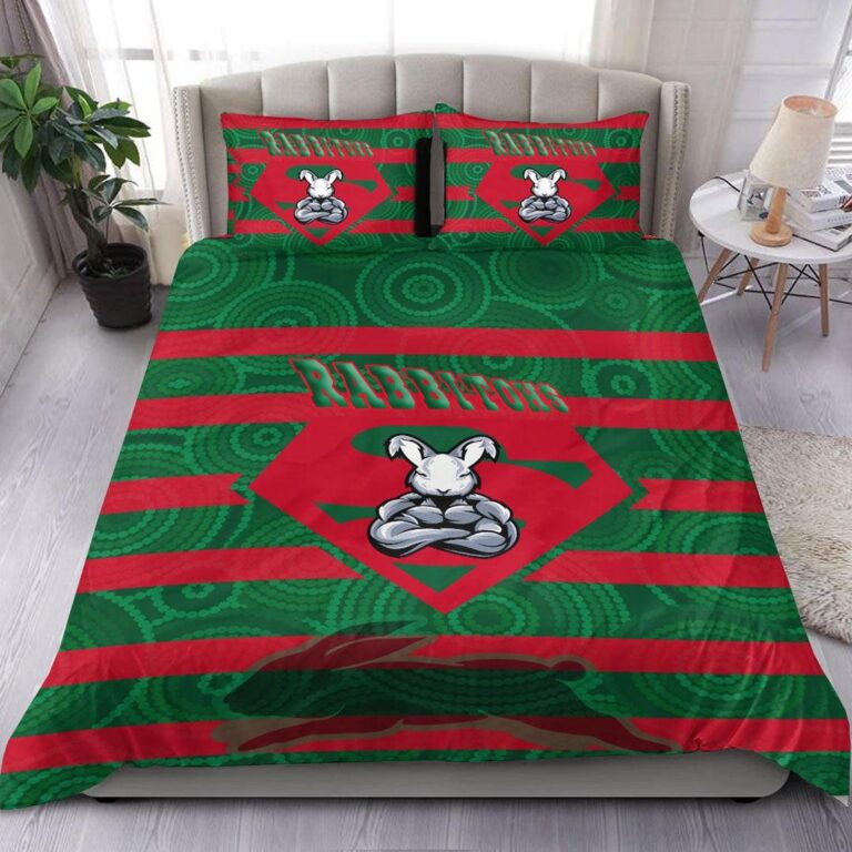 National Rugby League store - Loyal fans of South Sydney Rabbitohs's Bedding Duvet Cover + 1/2 Pillow Cases:vintage National Rugby League suit,uniform,apparel,shirts,merch,hoodie,jackets,shorts,sweatshirt,outfits,clothes