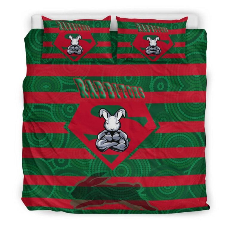 National Rugby League store - Loyal fans of South Sydney Rabbitohs's Bedding Duvet Cover + 1/2 Pillow Cases:vintage National Rugby League suit,uniform,apparel,shirts,merch,hoodie,jackets,shorts,sweatshirt,outfits,clothes
