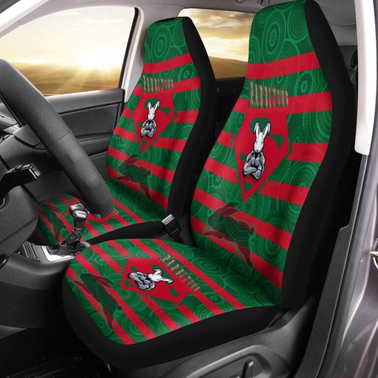 National Rugby League store - Loyal fans of South Sydney Rabbitohs's Set 2 Car Seat Cover:vintage National Rugby League suit,uniform,apparel,shirts,merch,hoodie,jackets,shorts,sweatshirt,outfits,clothes