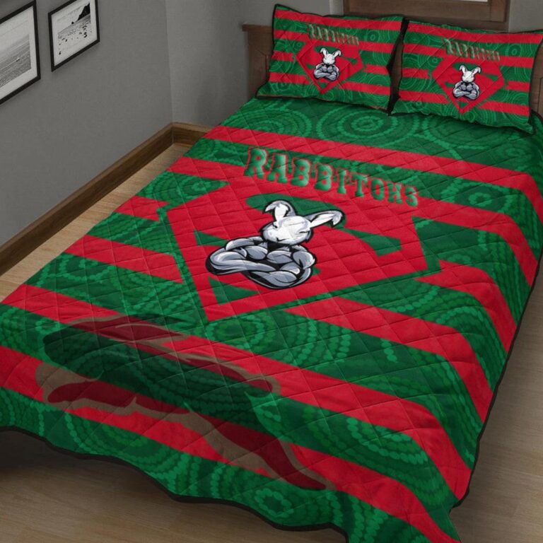 National Rugby League store - Loyal fans of South Sydney Rabbitohs's Quilt + 1/2 Pillow Cases:vintage National Rugby League suit,uniform,apparel,shirts,merch,hoodie,jackets,shorts,sweatshirt,outfits,clothes