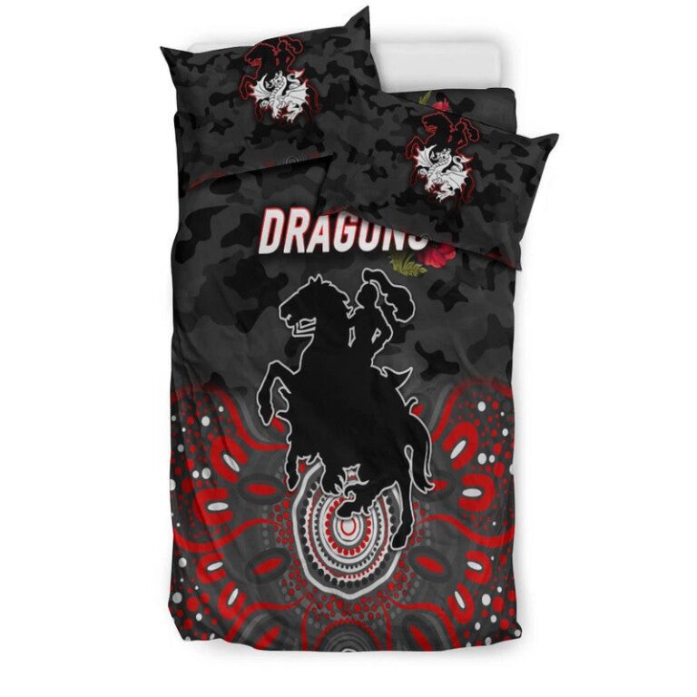 National Rugby League store - Loyal fans of St George Illawarra Dragons's Bedding Duvet Cover + 1/2 Pillow Cases:vintage National Rugby League suit,uniform,apparel,shirts,merch,hoodie,jackets,shorts,sweatshirt,outfits,clothes