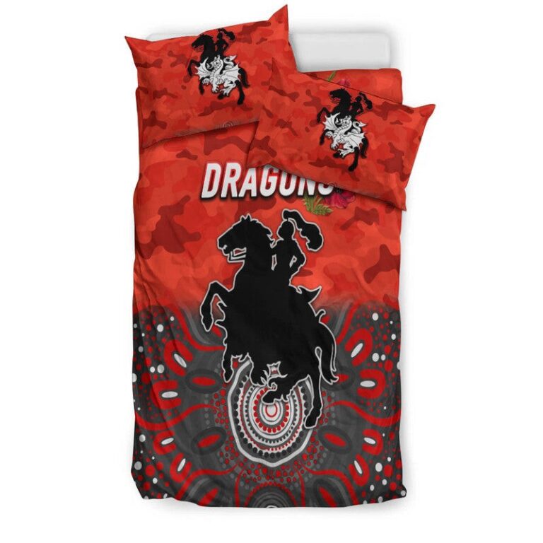 National Rugby League store - Loyal fans of St George Illawarra Dragons's Bedding Duvet Cover + 1/2 Pillow Cases:vintage National Rugby League suit,uniform,apparel,shirts,merch,hoodie,jackets,shorts,sweatshirt,outfits,clothes