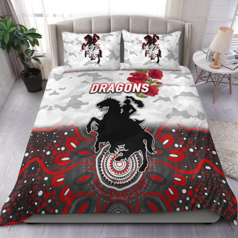 National Rugby League store - Loyal fans of St George Illawarra Dragons's Bedding Duvet Cover + 1/2 Pillow Cases:vintage National Rugby League suit,uniform,apparel,shirts,merch,hoodie,jackets,shorts,sweatshirt,outfits,clothes