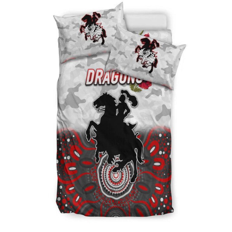 National Rugby League store - Loyal fans of St George Illawarra Dragons's Bedding Duvet Cover + 1/2 Pillow Cases:vintage National Rugby League suit,uniform,apparel,shirts,merch,hoodie,jackets,shorts,sweatshirt,outfits,clothes
