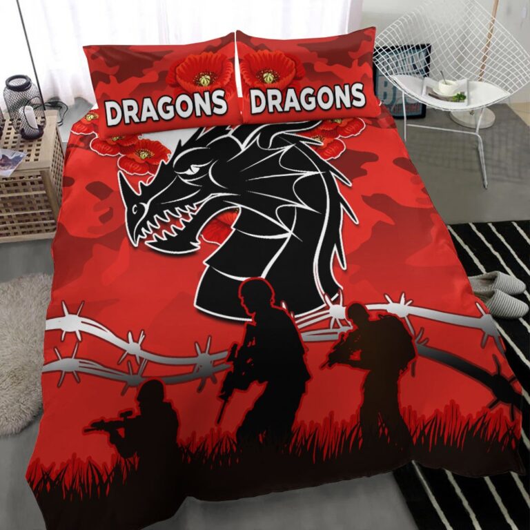 National Rugby League store - Loyal fans of St George Illawarra Dragons's Bedding Duvet Cover + 1/2 Pillow Cases:vintage National Rugby League suit,uniform,apparel,shirts,merch,hoodie,jackets,shorts,sweatshirt,outfits,clothes