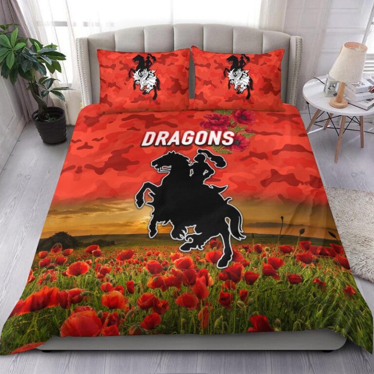 National Rugby League store - Loyal fans of St George Illawarra Dragons's Bedding Duvet Cover + 1/2 Pillow Cases:vintage National Rugby League suit,uniform,apparel,shirts,merch,hoodie,jackets,shorts,sweatshirt,outfits,clothes