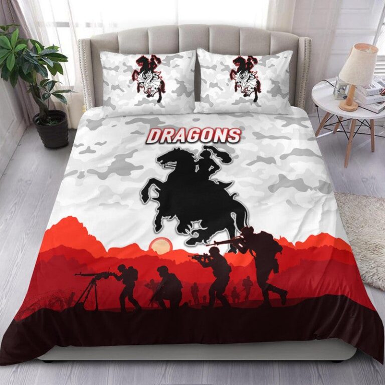 National Rugby League store - Loyal fans of St George Illawarra Dragons's Bedding Duvet Cover + 1/2 Pillow Cases:vintage National Rugby League suit,uniform,apparel,shirts,merch,hoodie,jackets,shorts,sweatshirt,outfits,clothes