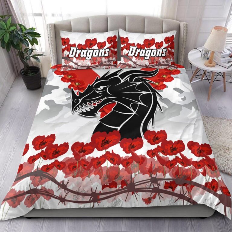 National Rugby League store - Loyal fans of St George Illawarra Dragons's Bedding Duvet Cover + 1/2 Pillow Cases:vintage National Rugby League suit,uniform,apparel,shirts,merch,hoodie,jackets,shorts,sweatshirt,outfits,clothes
