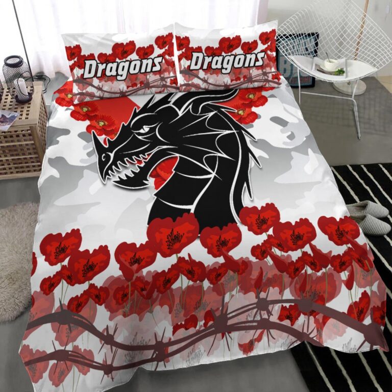 National Rugby League store - Loyal fans of St George Illawarra Dragons's Bedding Duvet Cover + 1/2 Pillow Cases:vintage National Rugby League suit,uniform,apparel,shirts,merch,hoodie,jackets,shorts,sweatshirt,outfits,clothes