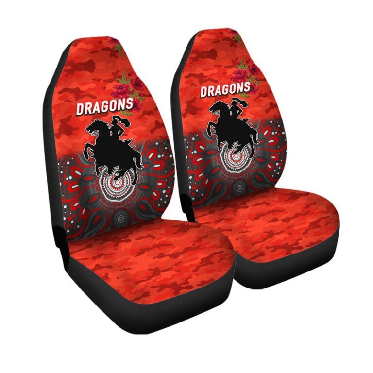 National Rugby League store - Loyal fans of St George Illawarra Dragons's Set 2 Car Seat Cover:vintage National Rugby League suit,uniform,apparel,shirts,merch,hoodie,jackets,shorts,sweatshirt,outfits,clothes