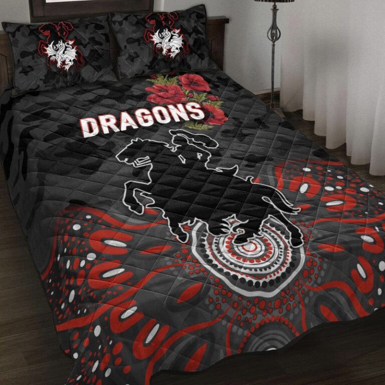 National Rugby League store - Loyal fans of St George Illawarra Dragons's Quilt + 1/2 Pillow Cases:vintage National Rugby League suit,uniform,apparel,shirts,merch,hoodie,jackets,shorts,sweatshirt,outfits,clothes