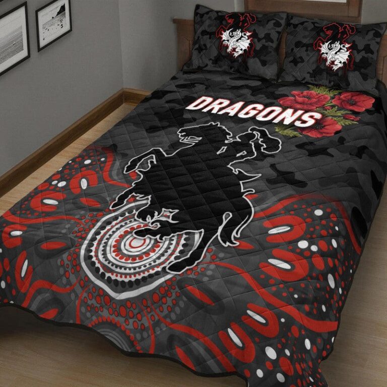 National Rugby League store - Loyal fans of St George Illawarra Dragons's Quilt + 1/2 Pillow Cases:vintage National Rugby League suit,uniform,apparel,shirts,merch,hoodie,jackets,shorts,sweatshirt,outfits,clothes