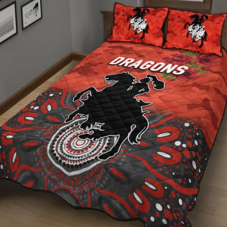 National Rugby League store - Loyal fans of St George Illawarra Dragons's Quilt + 1/2 Pillow Cases:vintage National Rugby League suit,uniform,apparel,shirts,merch,hoodie,jackets,shorts,sweatshirt,outfits,clothes