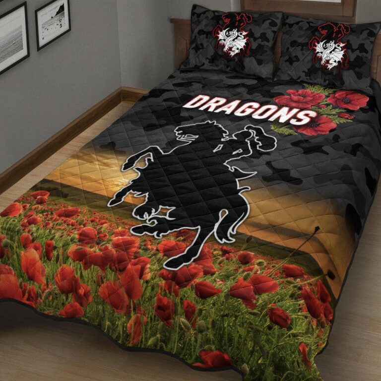 National Rugby League store - Loyal fans of St George Illawarra Dragons's Quilt + 1/2 Pillow Cases:vintage National Rugby League suit,uniform,apparel,shirts,merch,hoodie,jackets,shorts,sweatshirt,outfits,clothes