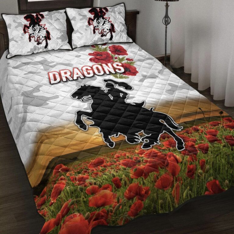 National Rugby League store - Loyal fans of St George Illawarra Dragons's Quilt + 1/2 Pillow Cases:vintage National Rugby League suit,uniform,apparel,shirts,merch,hoodie,jackets,shorts,sweatshirt,outfits,clothes
