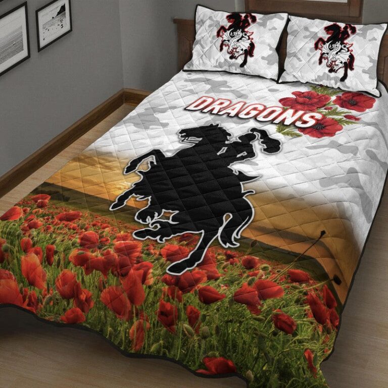 National Rugby League store - Loyal fans of St George Illawarra Dragons's Quilt + 1/2 Pillow Cases:vintage National Rugby League suit,uniform,apparel,shirts,merch,hoodie,jackets,shorts,sweatshirt,outfits,clothes