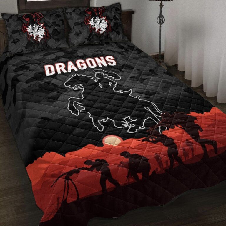 National Rugby League store - Loyal fans of St George Illawarra Dragons's Quilt + 1/2 Pillow Cases:vintage National Rugby League suit,uniform,apparel,shirts,merch,hoodie,jackets,shorts,sweatshirt,outfits,clothes
