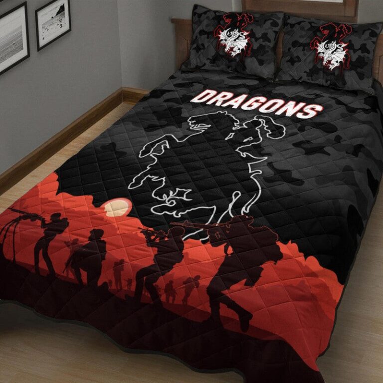 National Rugby League store - Loyal fans of St George Illawarra Dragons's Quilt + 1/2 Pillow Cases:vintage National Rugby League suit,uniform,apparel,shirts,merch,hoodie,jackets,shorts,sweatshirt,outfits,clothes