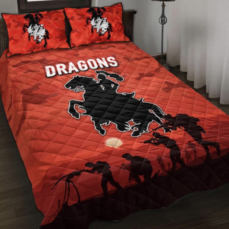 National Rugby League store - Loyal fans of St George Illawarra Dragons's Quilt + 1/2 Pillow Cases:vintage National Rugby League suit,uniform,apparel,shirts,merch,hoodie,jackets,shorts,sweatshirt,outfits,clothes