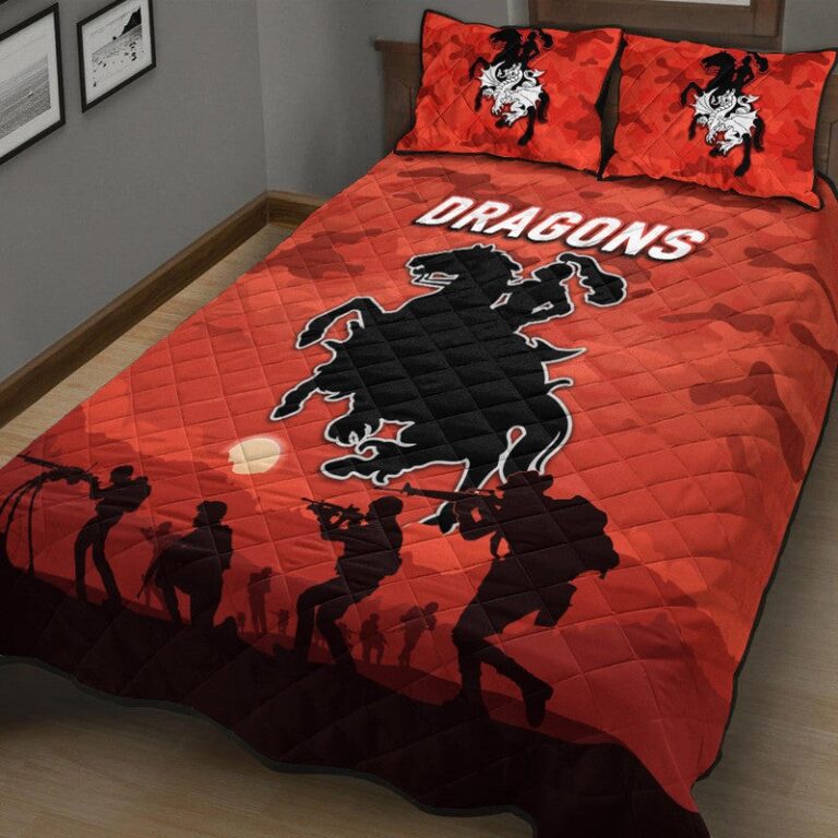 National Rugby League store - Loyal fans of St George Illawarra Dragons's Quilt + 1/2 Pillow Cases:vintage National Rugby League suit,uniform,apparel,shirts,merch,hoodie,jackets,shorts,sweatshirt,outfits,clothes