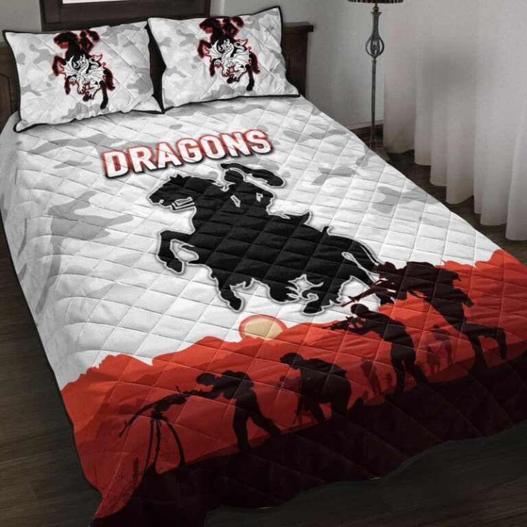 National Rugby League store - Loyal fans of St George Illawarra Dragons's Quilt + 1/2 Pillow Cases:vintage National Rugby League suit,uniform,apparel,shirts,merch,hoodie,jackets,shorts,sweatshirt,outfits,clothes