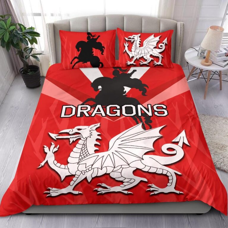 National Rugby League store - Loyal fans of St George Illawarra Dragons's Bedding Duvet Cover + 1/2 Pillow Cases:vintage National Rugby League suit,uniform,apparel,shirts,merch,hoodie,jackets,shorts,sweatshirt,outfits,clothes