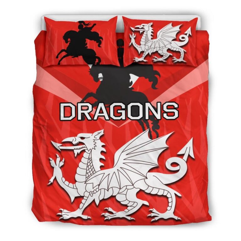 National Rugby League store - Loyal fans of St George Illawarra Dragons's Bedding Duvet Cover + 1/2 Pillow Cases:vintage National Rugby League suit,uniform,apparel,shirts,merch,hoodie,jackets,shorts,sweatshirt,outfits,clothes