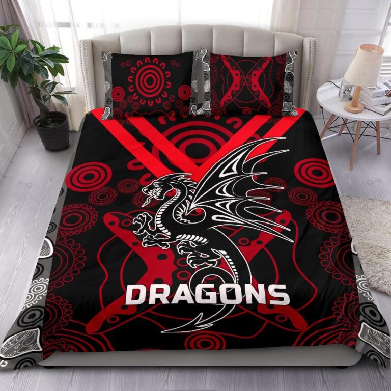 National Rugby League store - Loyal fans of St George Illawarra Dragons's Bedding Duvet Cover + 1/2 Pillow Cases:vintage National Rugby League suit,uniform,apparel,shirts,merch,hoodie,jackets,shorts,sweatshirt,outfits,clothes
