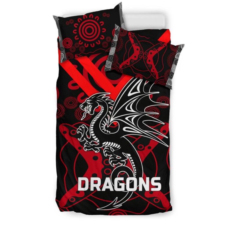 National Rugby League store - Loyal fans of St George Illawarra Dragons's Bedding Duvet Cover + 1/2 Pillow Cases:vintage National Rugby League suit,uniform,apparel,shirts,merch,hoodie,jackets,shorts,sweatshirt,outfits,clothes
