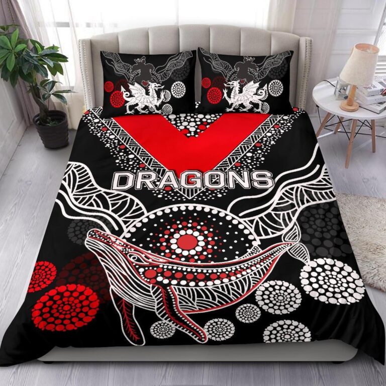 National Rugby League store - Loyal fans of St George Illawarra Dragons's Bedding Duvet Cover + 1/2 Pillow Cases:vintage National Rugby League suit,uniform,apparel,shirts,merch,hoodie,jackets,shorts,sweatshirt,outfits,clothes