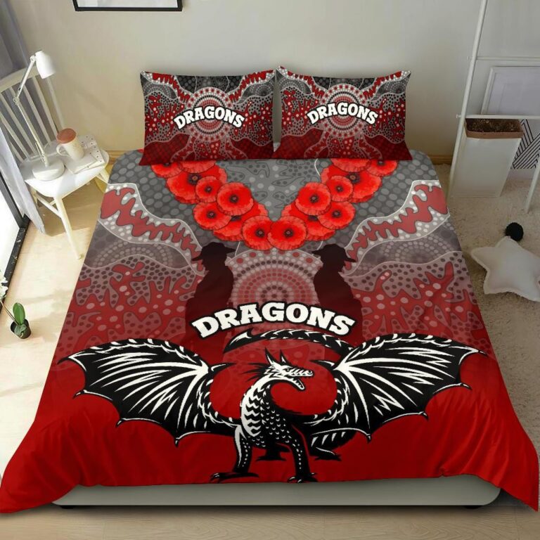 National Rugby League store - Loyal fans of St George Illawarra Dragons's Bedding Duvet Cover + 1/2 Pillow Cases:vintage National Rugby League suit,uniform,apparel,shirts,merch,hoodie,jackets,shorts,sweatshirt,outfits,clothes