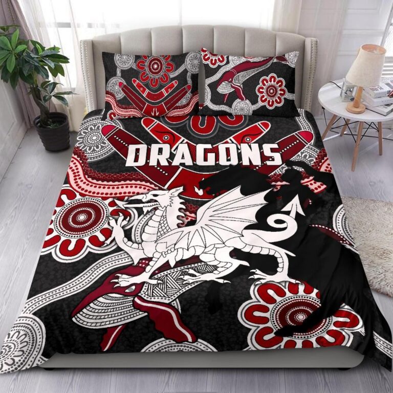 National Rugby League store - Loyal fans of St George Illawarra Dragons's Bedding Duvet Cover + 1/2 Pillow Cases:vintage National Rugby League suit,uniform,apparel,shirts,merch,hoodie,jackets,shorts,sweatshirt,outfits,clothes
