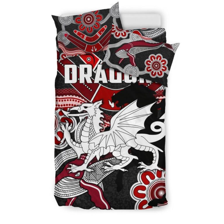 National Rugby League store - Loyal fans of St George Illawarra Dragons's Bedding Duvet Cover + 1/2 Pillow Cases:vintage National Rugby League suit,uniform,apparel,shirts,merch,hoodie,jackets,shorts,sweatshirt,outfits,clothes