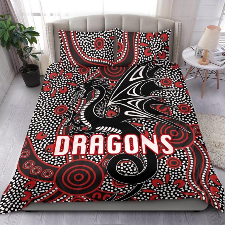 National Rugby League store - Loyal fans of St George Illawarra Dragons's Bedding Duvet Cover + 1/2 Pillow Cases:vintage National Rugby League suit,uniform,apparel,shirts,merch,hoodie,jackets,shorts,sweatshirt,outfits,clothes