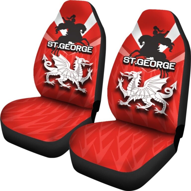National Rugby League store - Loyal fans of St George Illawarra Dragons's Set 2 Car Seat Cover:vintage National Rugby League suit,uniform,apparel,shirts,merch,hoodie,jackets,shorts,sweatshirt,outfits,clothes