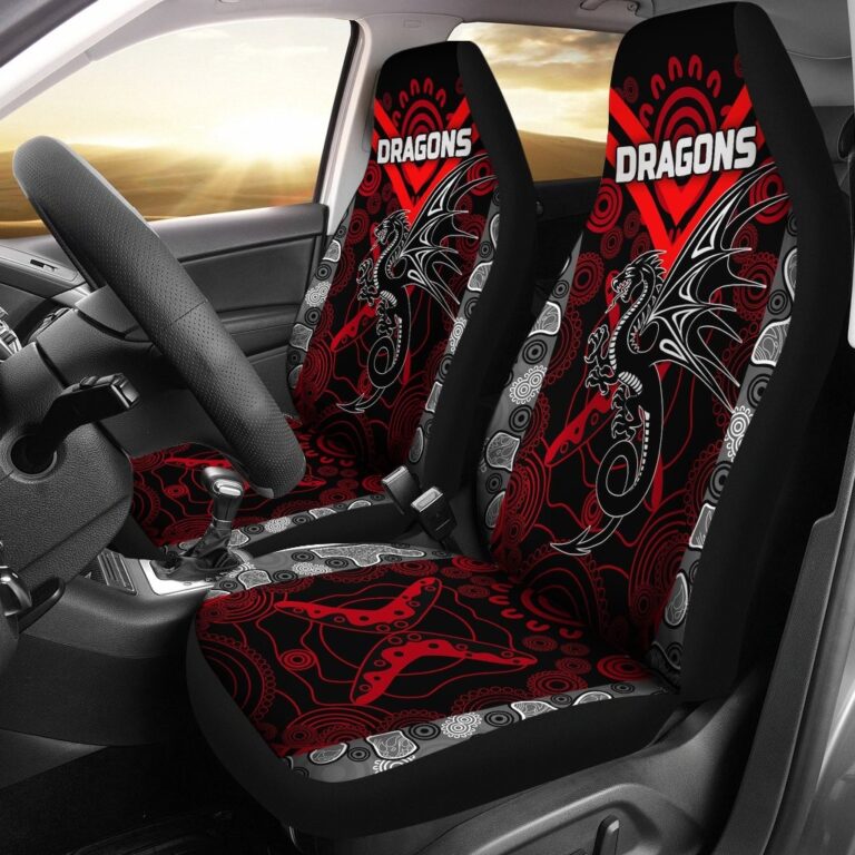 National Rugby League store - Loyal fans of St George Illawarra Dragons's Set 2 Car Seat Cover:vintage National Rugby League suit,uniform,apparel,shirts,merch,hoodie,jackets,shorts,sweatshirt,outfits,clothes