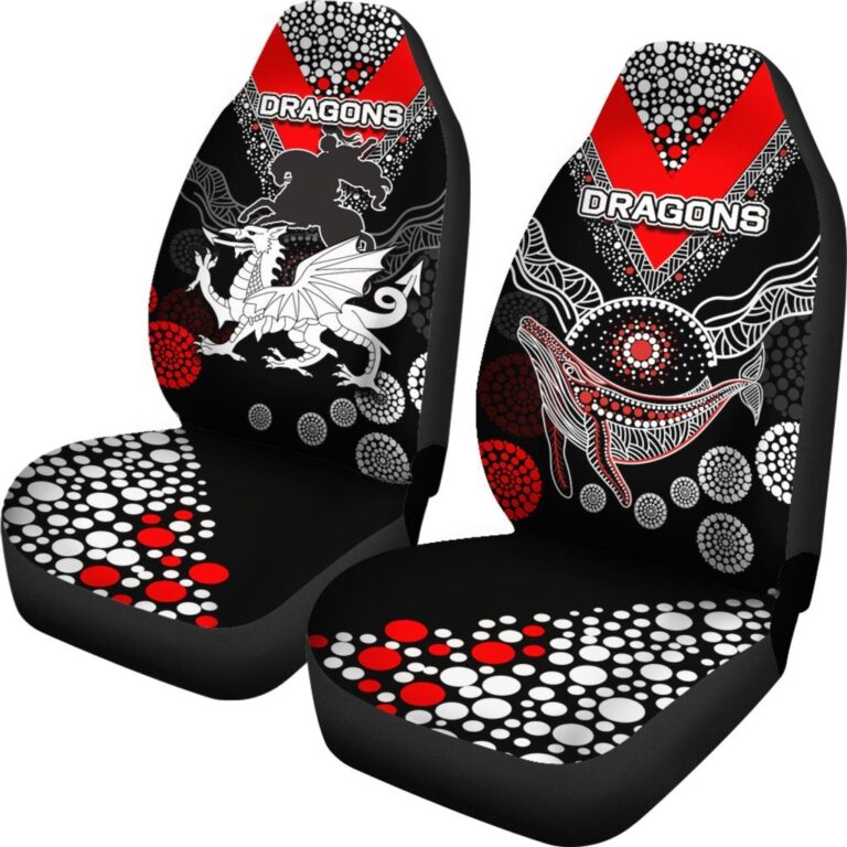 National Rugby League store - Loyal fans of St George Illawarra Dragons's Set 2 Car Seat Cover:vintage National Rugby League suit,uniform,apparel,shirts,merch,hoodie,jackets,shorts,sweatshirt,outfits,clothes