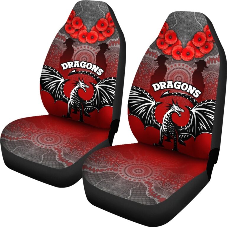 National Rugby League store - Loyal fans of St George Illawarra Dragons's Set 2 Car Seat Cover:vintage National Rugby League suit,uniform,apparel,shirts,merch,hoodie,jackets,shorts,sweatshirt,outfits,clothes