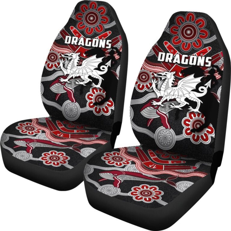 National Rugby League store - Loyal fans of St George Illawarra Dragons's Set 2 Car Seat Cover:vintage National Rugby League suit,uniform,apparel,shirts,merch,hoodie,jackets,shorts,sweatshirt,outfits,clothes