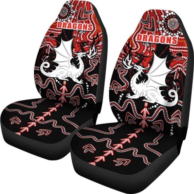 National Rugby League store - Loyal fans of St George Illawarra Dragons's Set 2 Car Seat Cover:vintage National Rugby League suit,uniform,apparel,shirts,merch,hoodie,jackets,shorts,sweatshirt,outfits,clothes