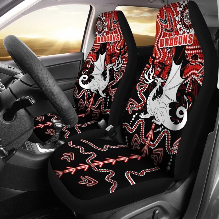 National Rugby League store - Loyal fans of St George Illawarra Dragons's Set 2 Car Seat Cover:vintage National Rugby League suit,uniform,apparel,shirts,merch,hoodie,jackets,shorts,sweatshirt,outfits,clothes