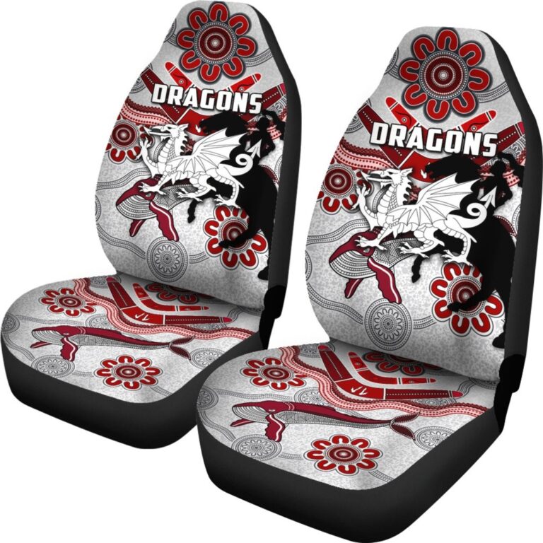 National Rugby League store - Loyal fans of St George Illawarra Dragons's Set 2 Car Seat Cover:vintage National Rugby League suit,uniform,apparel,shirts,merch,hoodie,jackets,shorts,sweatshirt,outfits,clothes