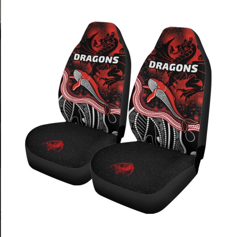 National Rugby League store - Loyal fans of St George Illawarra Dragons's Set 2 Car Seat Cover:vintage National Rugby League suit,uniform,apparel,shirts,merch,hoodie,jackets,shorts,sweatshirt,outfits,clothes