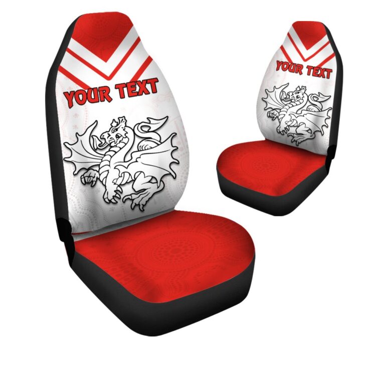 National Rugby League store - Loyal fans of St George Illawarra Dragons's Set 2 Car Seat Cover:vintage National Rugby League suit,uniform,apparel,shirts,merch,hoodie,jackets,shorts,sweatshirt,outfits,clothes