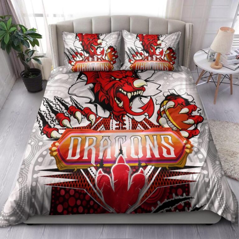 National Rugby League store - Loyal fans of St. George Illawarra Dragons's Bedding Duvet Cover + 1/2 Pillow Cases:vintage National Rugby League suit,uniform,apparel,shirts,merch,hoodie,jackets,shorts,sweatshirt,outfits,clothes