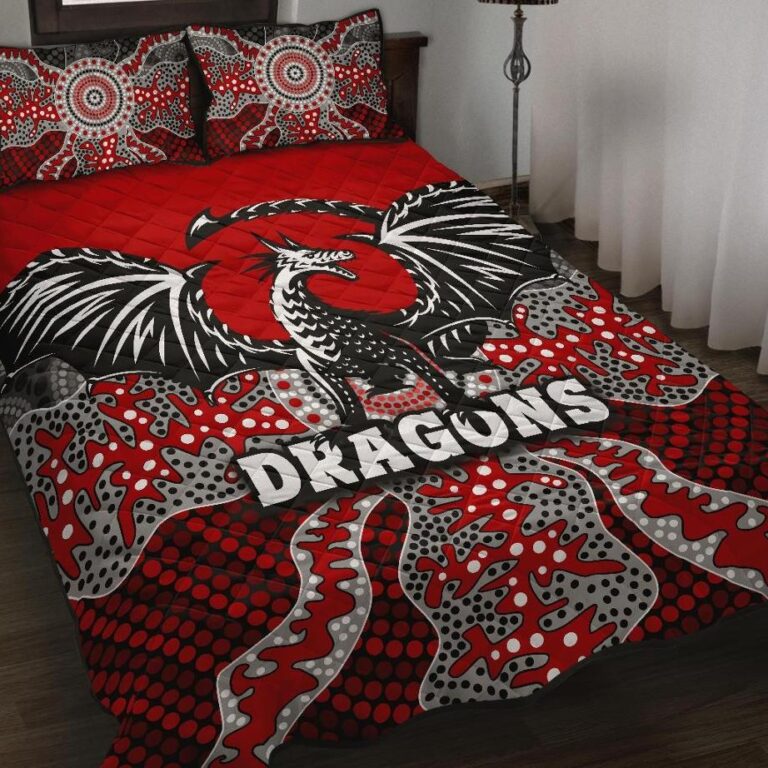 National Rugby League store - Loyal fans of St George Illawarra Dragons's Quilt + 1/2 Pillow Cases:vintage National Rugby League suit,uniform,apparel,shirts,merch,hoodie,jackets,shorts,sweatshirt,outfits,clothes