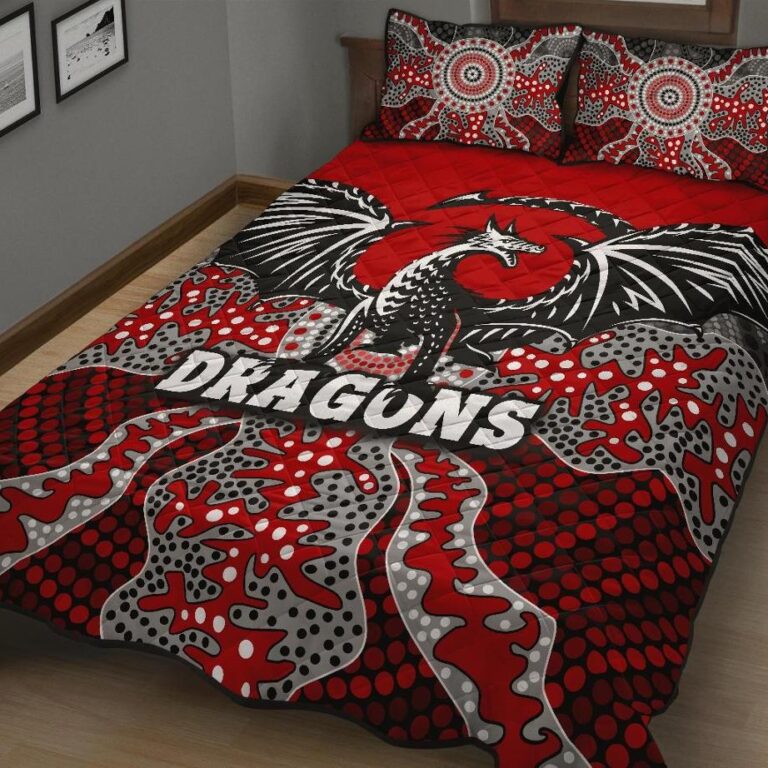 National Rugby League store - Loyal fans of St George Illawarra Dragons's Quilt + 1/2 Pillow Cases:vintage National Rugby League suit,uniform,apparel,shirts,merch,hoodie,jackets,shorts,sweatshirt,outfits,clothes