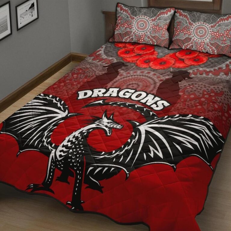 National Rugby League store - Loyal fans of St George Illawarra Dragons's Quilt + 1/2 Pillow Cases:vintage National Rugby League suit,uniform,apparel,shirts,merch,hoodie,jackets,shorts,sweatshirt,outfits,clothes